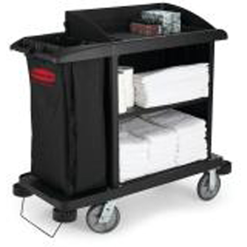Chariot d'entretien m&eacute;nager compact sup&eacute;rieur - Rubbermaid FG619000BLA