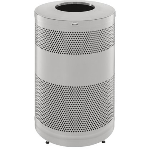 Poubelle d&eacute;corative &agrave; dessus ouvert classique, Acier inoxydable, Capacit&eacute; 51 gal. US - Rubbermaid FGS55SSTSSPL