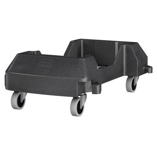 Chariot Slim Jim, Polypropyl&egrave;ne, Noir, Convient aux contenants 11" x 20" - Rubbermaid 1980602