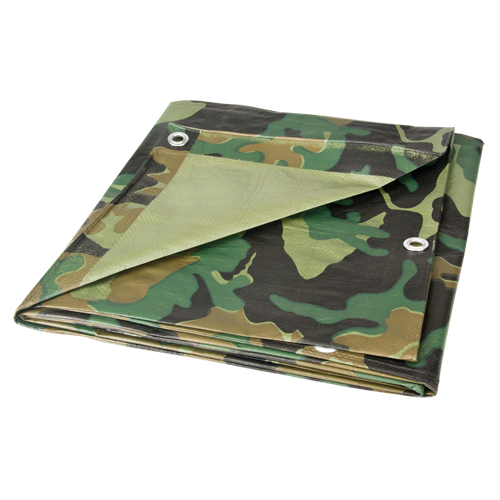 Tarp, Heavy-Duty, Camouflage, 18' x 24' x 6 mils -  