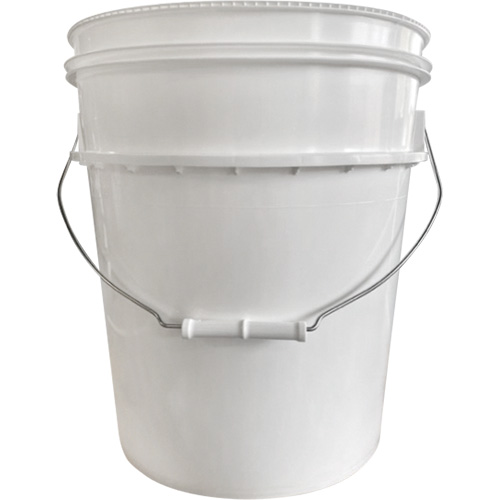 Pail with Lid, Plastic, 5.25 gal. -  