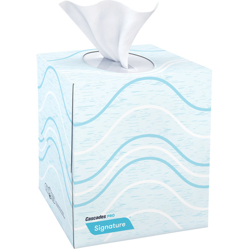 Papier-mouchoir Pro Signature, 2 pli, 8" lo x 8" la, 90 feuilles/boîte - Cascades F710