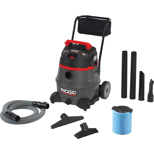 NXT Industrial Vacuum with Cart, Wet-Dry, 6 HP, 14 US Gal. (53 Litres) - Ridgid 62718