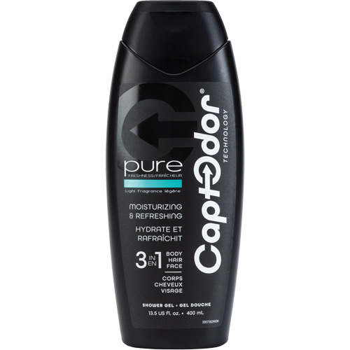 Gel douche 3 en 1, 400 ml, Pure fraîcheur, Bouteille - Captodor 9301000400