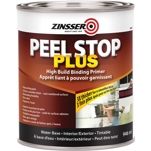 Peel Stop&reg; Plus High Build Binding Primer, 946 ml, Can, White - Zinsser 266847