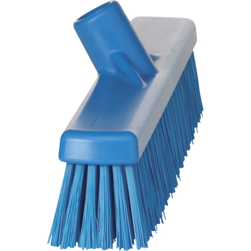 Combo Bristle Push Broom Head, Coarse/Fine Bristles, 16-1/2", Polyester, Blue - Vikan 31743