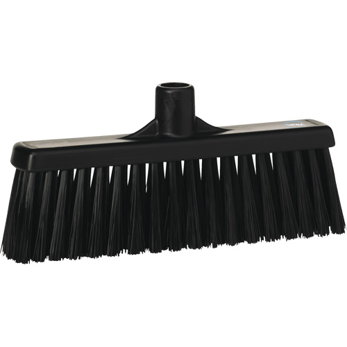 Upright Broom Head, Medium Bristles, 12", Polyester, Black - Vikan 31669
