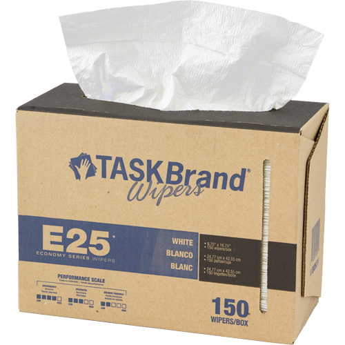 Essuie-tout &eacute;conomique &agrave; renfort tiss&eacute; TaskBrand E25, Tout usage, 16-3/4" lo x 9-3/4" la - Hospeco N-E025IDW