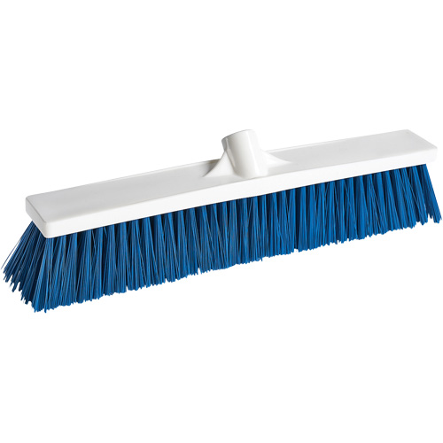 Foodservice Push Broom, Medium Bristles, 18", Polypropylene, White - M2 Professional PB-FS18-BL