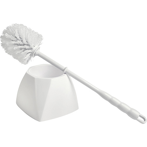 Brosse &agrave; cuvettes avec coupelle, 15-1/2" l, Soies Polypropyl&egrave;ne, Blanc - M2 Professional BR-WM203