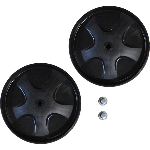 Roues de rechange avec capuchons &agrave; pression pour chariot &agrave; d&eacute;chets - Rubbermaid Specialmade FG9W27L10000