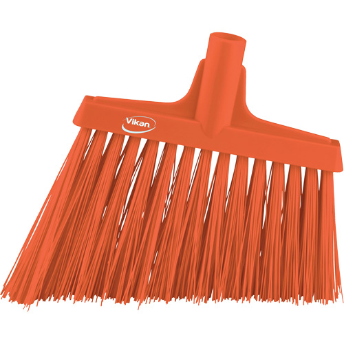 Angle Broom Head, X-Coarse Bristles, 12", Polyester, Orange - Vikan 29147
