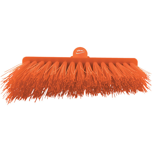 Angle Broom Head, X-Coarse Bristles, 12", Polyester, Orange - Vikan 29147