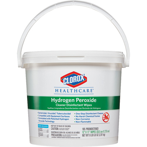 Lingettes d&eacute;sinfectantes et nettoyantes &agrave; base de peroxyde d'hydrog&egrave;ne Healthcare, 185 lingettes - Clorox 30826