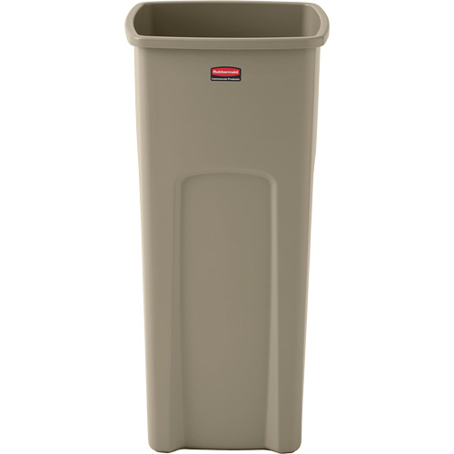 Untouchable&reg; Square Container, Plastic, 23 US gal. - Rubbermaid FG356988BEIG