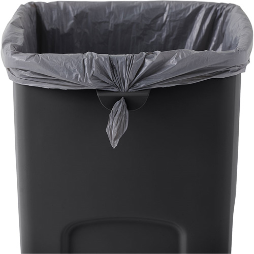 Untouchable&reg; Square Container, Plastic, 23 US gal. - Rubbermaid FG356988GRAY