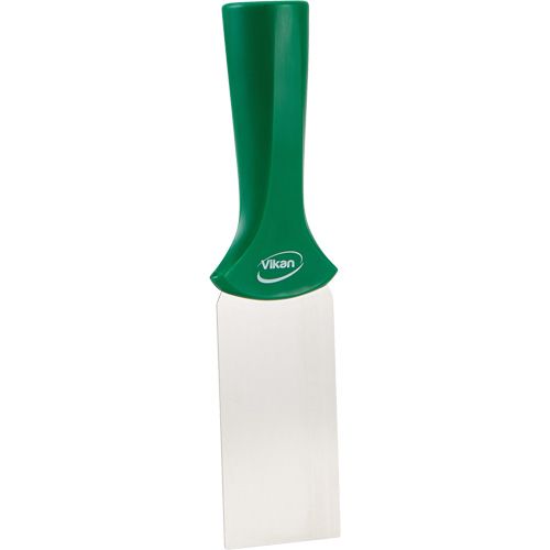 Grattoir en acier inoxydable avec poign&eacute;e montable sur manche, Vert, 2" la x 8" lo - Vikan 40102
