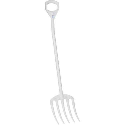 Hygienic Fork, 49" Length, Plastic, White - Vikan 56905