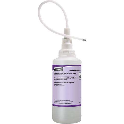 OneShot&reg; Dye & Fragrance Free Hand Soap Refill, Foam, 800 ml, Unscented - Rubbermaid FG750389