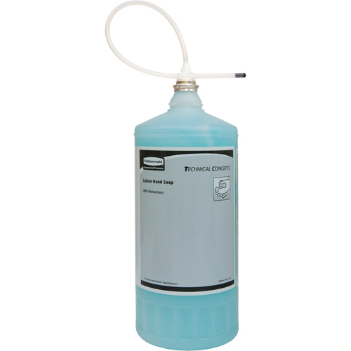Recharge de savon liquide hydratant OneShot, Cr&egrave;me, 1600 ml, Parfum&eacute; - Rubbermaid FG4015411