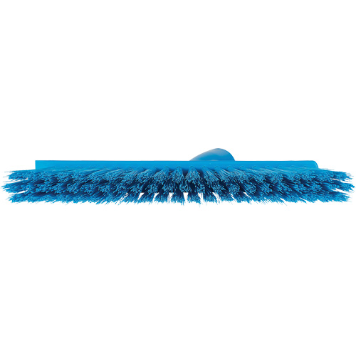 Dustpan Broom with Angled Thread, Medium Bristles, 10", Polyester, Blue - Vikan 31033