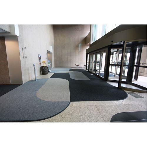 Supreme Knob Entrance Matting, Wiper/Scraper, 6-1/2' x 75-1/2' x 7/16", Charcoal - Edgewood Matting SKN202000