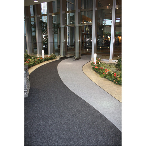 Supreme Knob Entrance Matting, Wiper/Scraper, 6-1/2' x 75-1/2' x 7/16", Charcoal - Edgewood Matting SKN202000