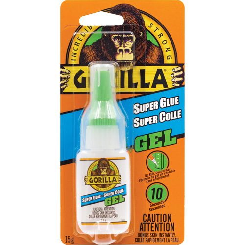 Super Glue Gel, 15 g, Bottle, Clear - Gorilla 112441