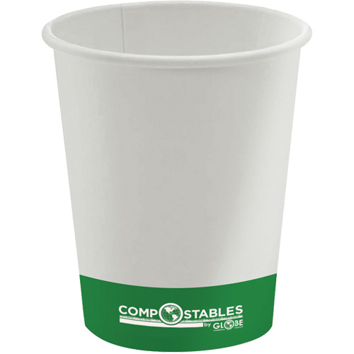 Single Wall Hot/Cold Compostable Paper Cups, 10 oz., Multi-Colour - Globe 6053