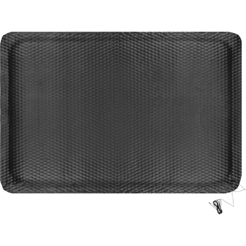 Tapis conductible Hog Heaven, 4' la x 6' lo, 5/8" &eacute;paisseur, Noir, Nitrile - M+A Matting 4507146100