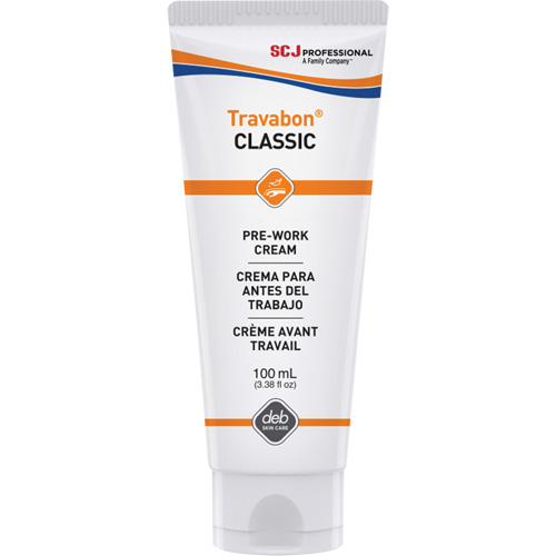 Cr&egrave;me protectrice contre l'huile, la graisse et les adh&eacute;sifs Travabon Classic, Tube, 100 ml - SC Johnson Professional 4000011388