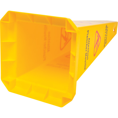 Wet Floor Safety Cone, Bilingual with Pictogram - RMP Maintenance Products 