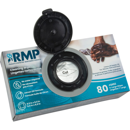 X-Large Cleaning Wipes, 80 Wipes, 8" x 8" - RMP Maintenance Products 