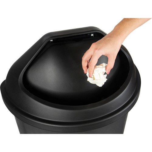 Lid for Half-Round Garbage Bin, Half Round Lid, Polyethylene - RMP Maintenance Products 