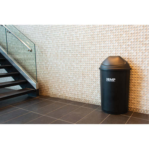 Half-Round Garbage Bin, Polyethylene, 21 US gal. - RMP Maintenance Products 