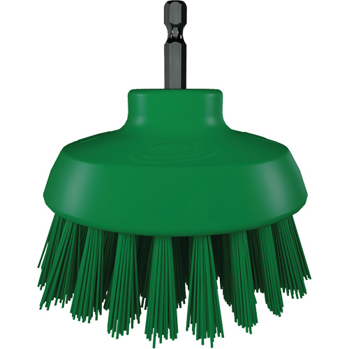 Brosse ronde HyDrive pour perceuse, Soies Tr&egrave;s ferme, Longueur de 3-1/10", Vert - Vikan 87002