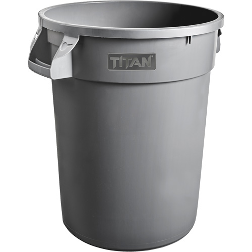 Contenant gris Titan pour d&eacute;chets, Plastique, 32 gal. US - M2 Professional WM-PRH3232-G