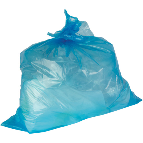 Industrial Garbage Bags, Strong, 26" W x 36" L, 0.9 mils, Blue, 45 L (12 Gal.) Capacity - RMP Maintenance Products 