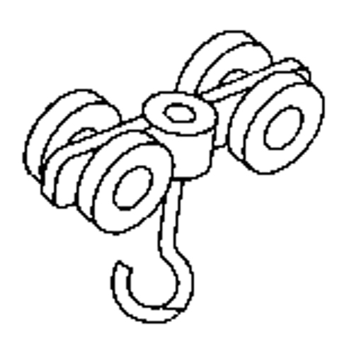 Curtain Partition Track Double Steel Roller - Duratrack 16ST1