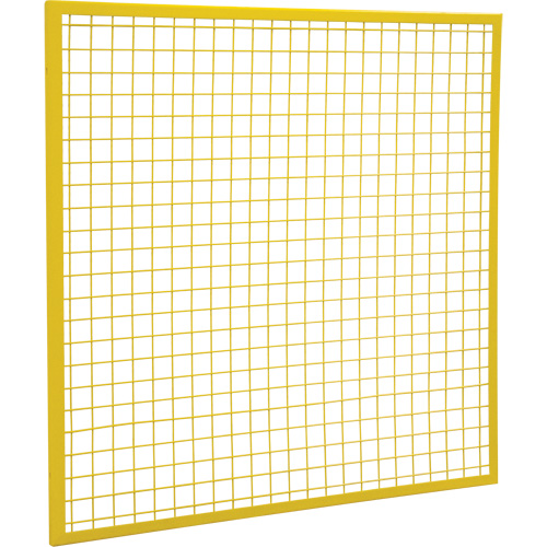 Wire Mesh Partition Components - Panels, 4' H x 4' W, Yellow - KLETON 