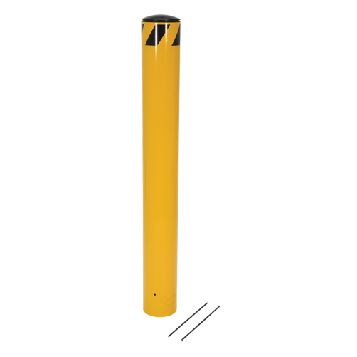 Bornes &agrave; couler, Acier, 36-1/2" h x 5-9/16" la, Jaune - Vestil BOLPP-36-5.5