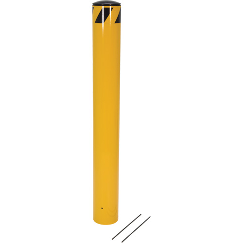 Bornes &agrave; couler, Acier, 48-1/2" h x 5-9/16" la, Jaune - Vestil BOLPP-48-5.5