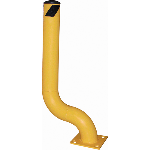 Borne d&eacute;sax&eacute;e, Acier, 36-1/8" h x 8" la, Jaune - Vestil OBOL-35-4.5