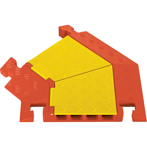 Linebacker&reg; 4-Channel Heavy Duty Cable Protector - Left Turn - Checkers Industrial Products CPT4X125-L-Y/O
