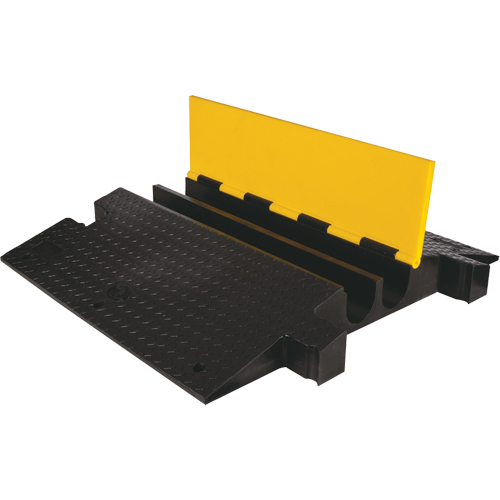 Yellow Jacket&reg; Extreme Crossover Cable Protector, 2 Channels, 35.75" L x 42.125" W x 5.125" H - Checkers Industrial Products YJ2-400-Y/B