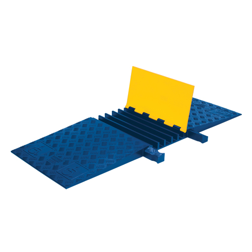 Protecteur de c&acirc;bles Yellow Jacket, 5 canaux, 18" lo x 50" la x 1,875" h - Checkers Industrial Products YJ5-125-ADA-B/B