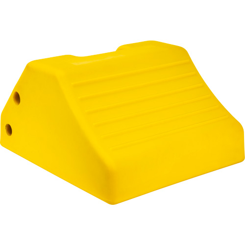 Cale de roue robustes, Ur&eacute;thane, Jaune, 15-1/2" la x 17-7/10" p x 10" h - KLETON 