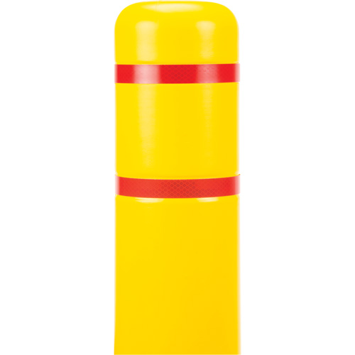 Polyethylene Bollard Cover, 4-1/2" Dia. x 52" L, Red/Yellow - KLETON 
