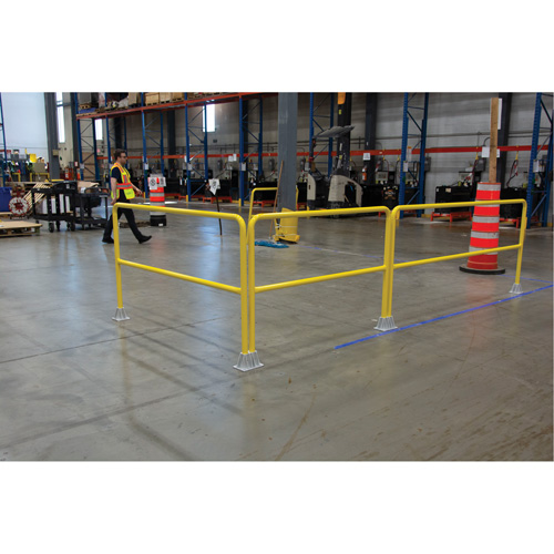 Garde-corps pour barri&egrave;re de s&eacute;curit&eacute;, Acier, 60" lo x 42" h, Jaune - KLETON 