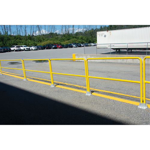 Garde-corps pour barri&egrave;re de s&eacute;curit&eacute;, Acier, 60" lo x 42" h, Jaune - KLETON 
